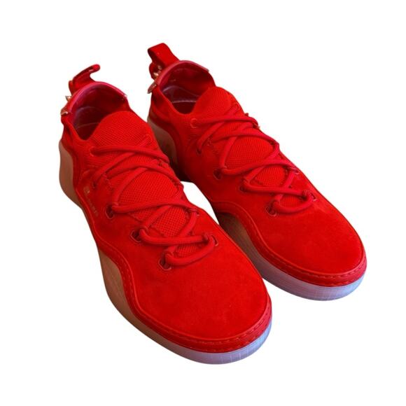 Christian Louboutin Arpoador Red Suede Drawstring Sock Sneakers Men’s EU 43US 10 - Picture 9 of 14